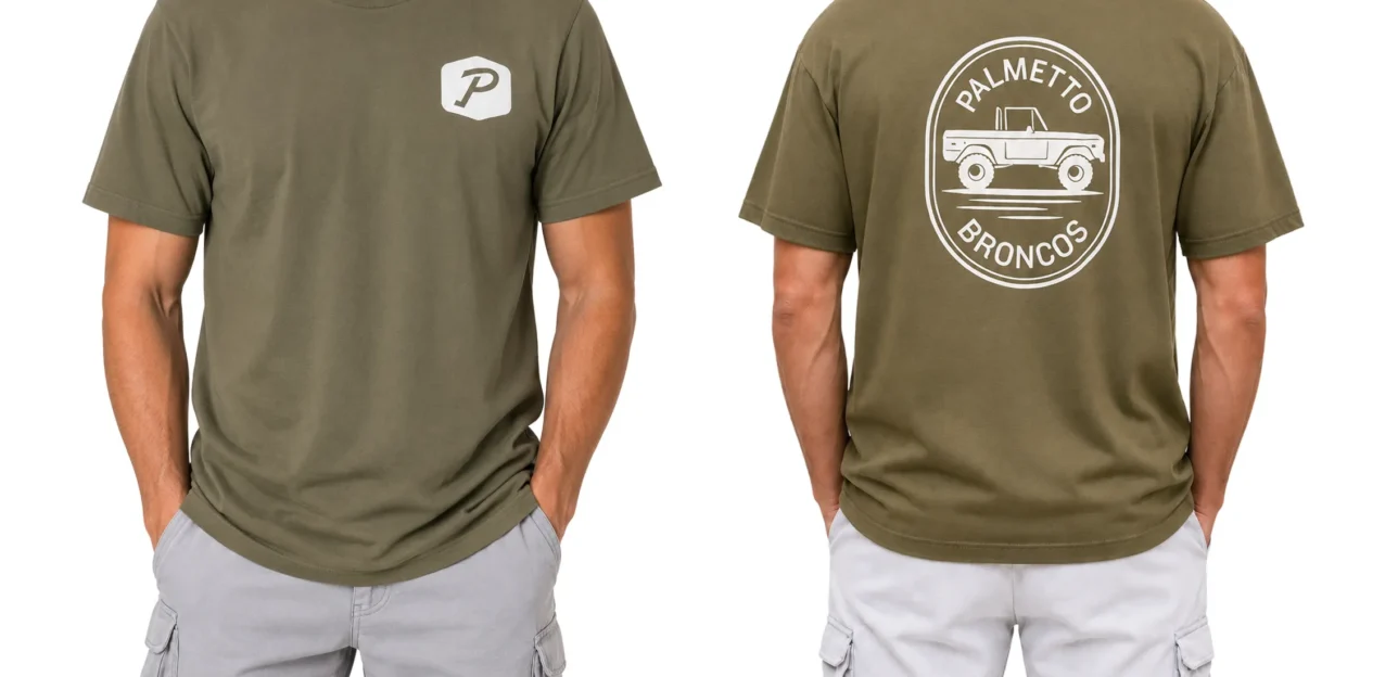 T-shirt In Olive Green Color