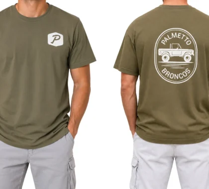 T-shirt In Olive Green Color